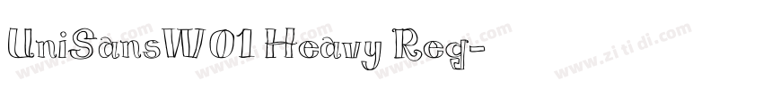 UniSansW01 Heavy Reg字体转换